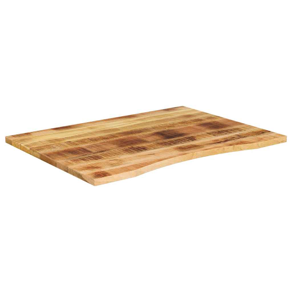Piano Scrivania con Curva 110x80x2,5cm Massello Grezzo di Mango