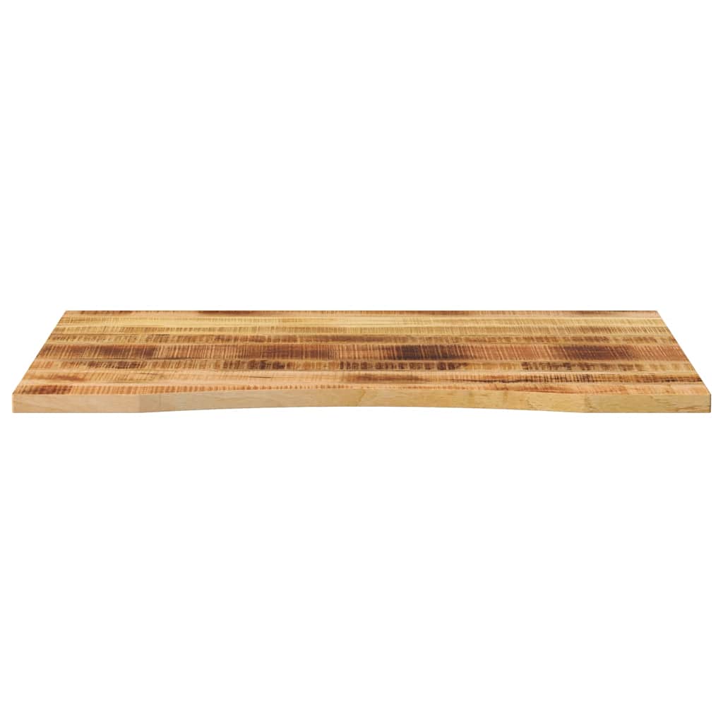 Piano Scrivania con Curva 110x80x2,5cm Massello Grezzo di Mango