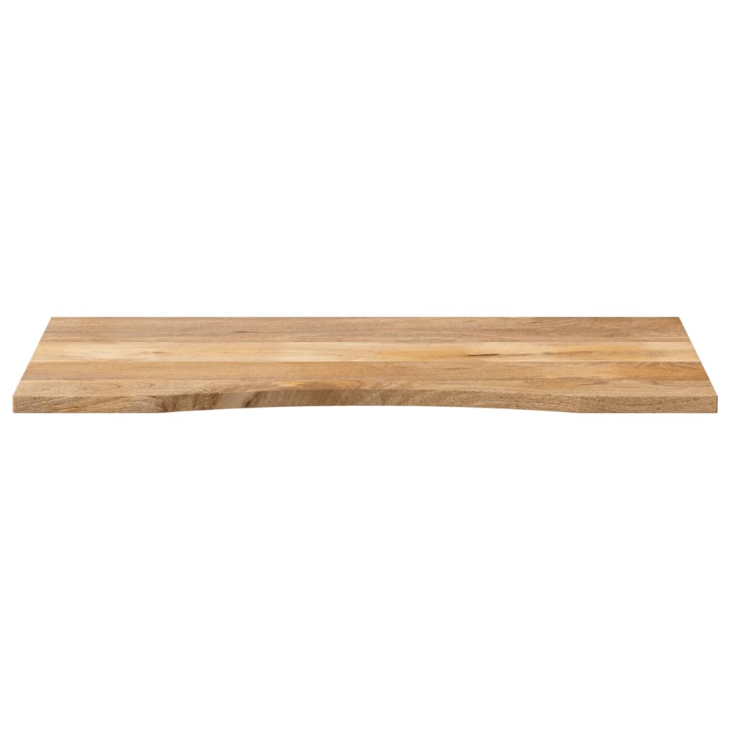 Piano Scrivania con Curva 140x50x2,5cm Massello Grezzo di Mango