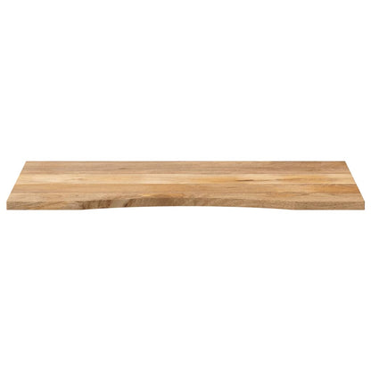 Piano Scrivania con Curva 140x50x2,5cm Massello Grezzo di Mango