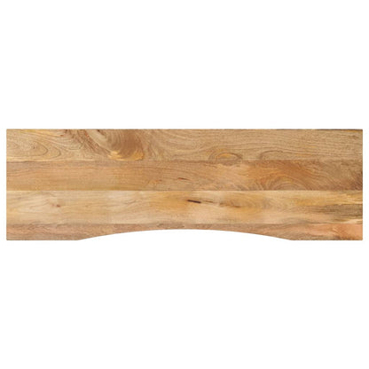 Piano Scrivania con Curva 160x50x2,5cm Massello Grezzo di Mango