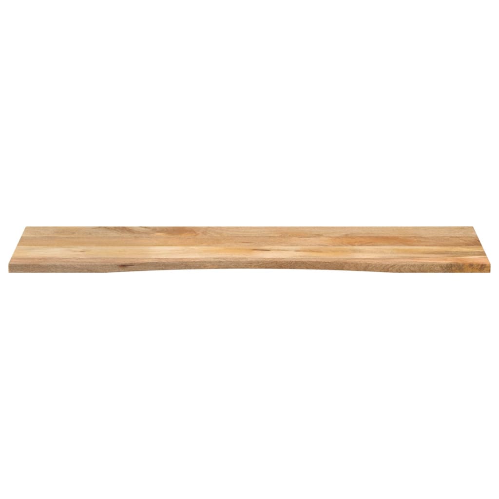 Piano Scrivania con Curva 160x50x2,5cm Massello Grezzo di Mango