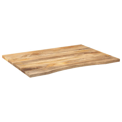 Piano Scrivania con Curva 110x80x2,5cm Massello Grezzo di Mango