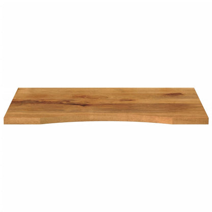 Piano Scrivania con Curva 90x50x2,5 cm Massello Grezzo di Mango