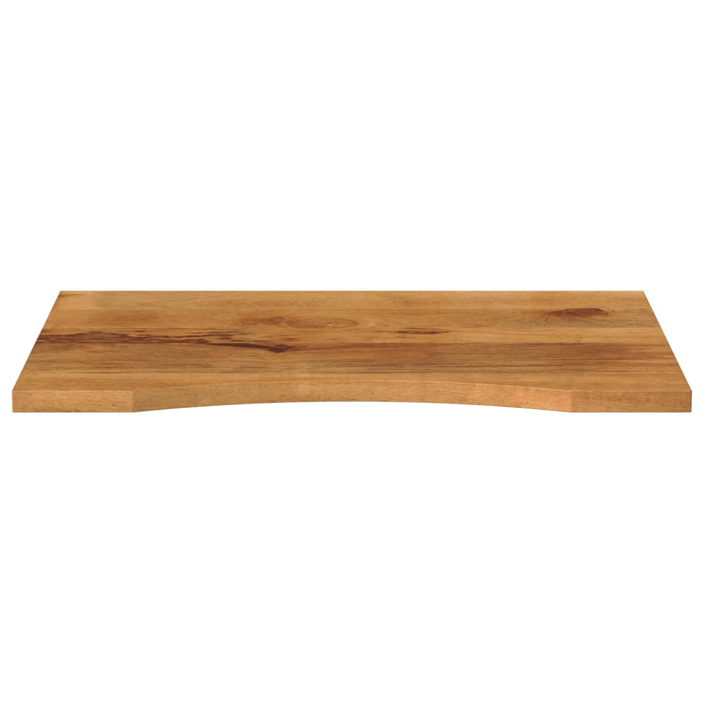 Piano Scrivania con Curva 100x50x2,5cm Massello Grezzo di Mango