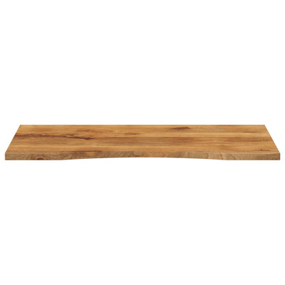 Piano Scrivania con Curva 110x50x2,5cm Massello Grezzo di Mango