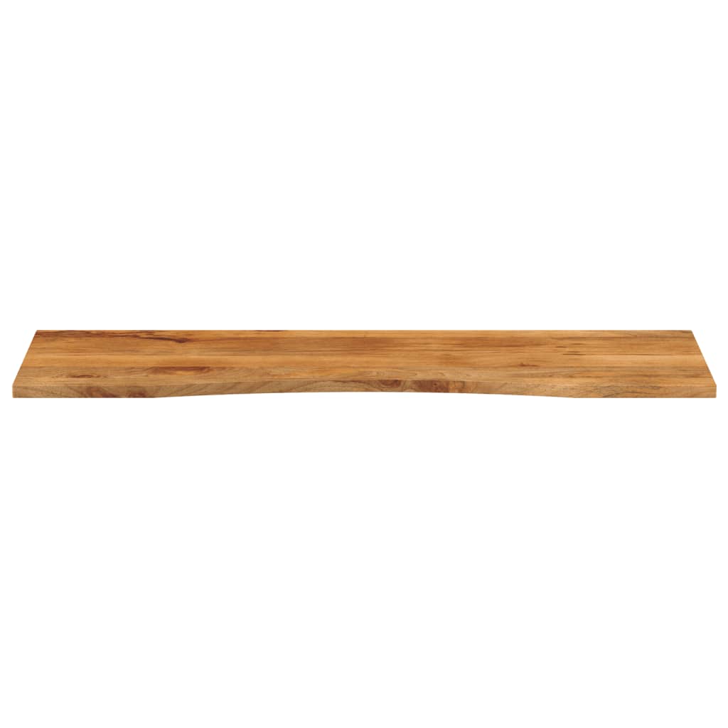 Piano Scrivania con Curva 160x50x2,5cm Massello Grezzo di Mango