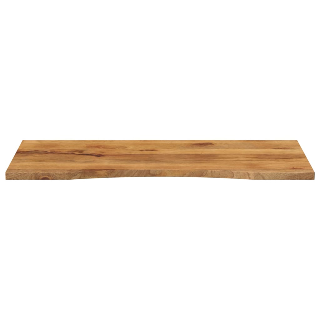 Piano Scrivania con Curva 110x60x2,5cm Massello Grezzo di Mango