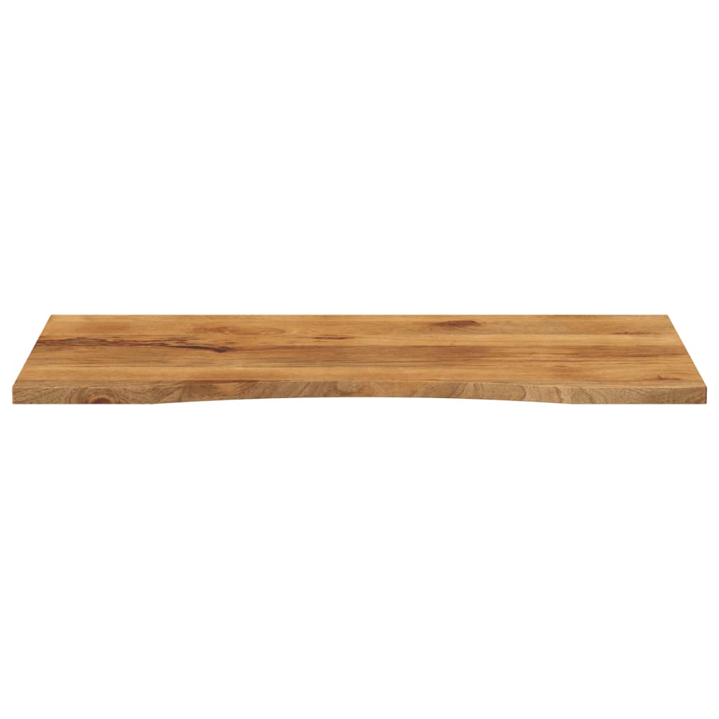 Piano Scrivania con Curva 120x60x2,5cm Massello Grezzo di Mango