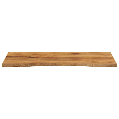 Piano Scrivania con Curva 140x60x2,5cm Massello Grezzo di Mango