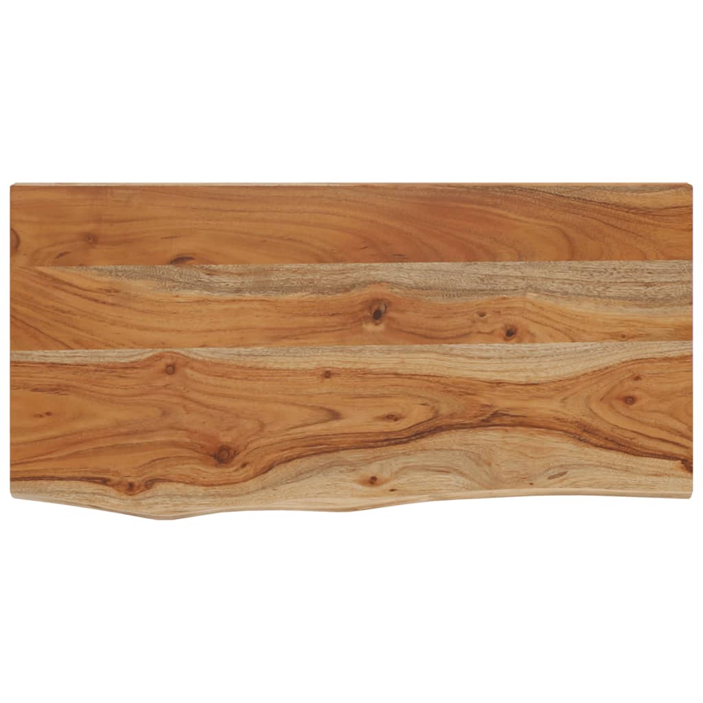 Mensola a Muro 40x20x2,5 Rettangolare Legno Acacia Bordi Vivi