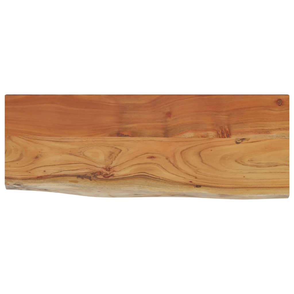 Mensola a Muro 50x20x2,5 Rettangolare Legno Acacia Bordi Vivi
