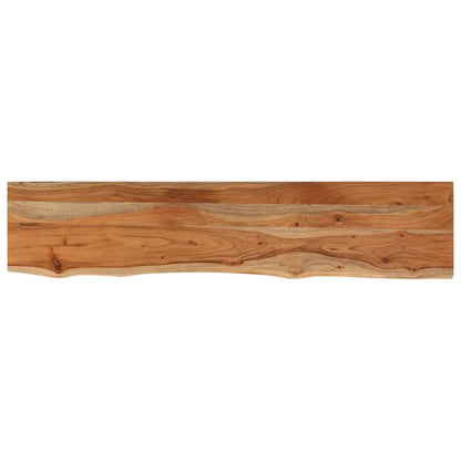 Mensola a Muro 90x20x2,5cm Rettangolare Legno Acacia Bordi Vivi