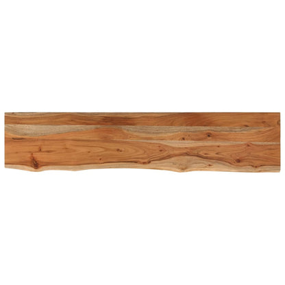 Mensola Muro 100x20x2,5cm Rettangolare Legno Acacia Bordi Vivi