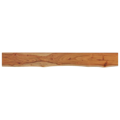 Mensola Muro 140x20x2,5cm Rettangolare Legno Acacia Bordi Vivi