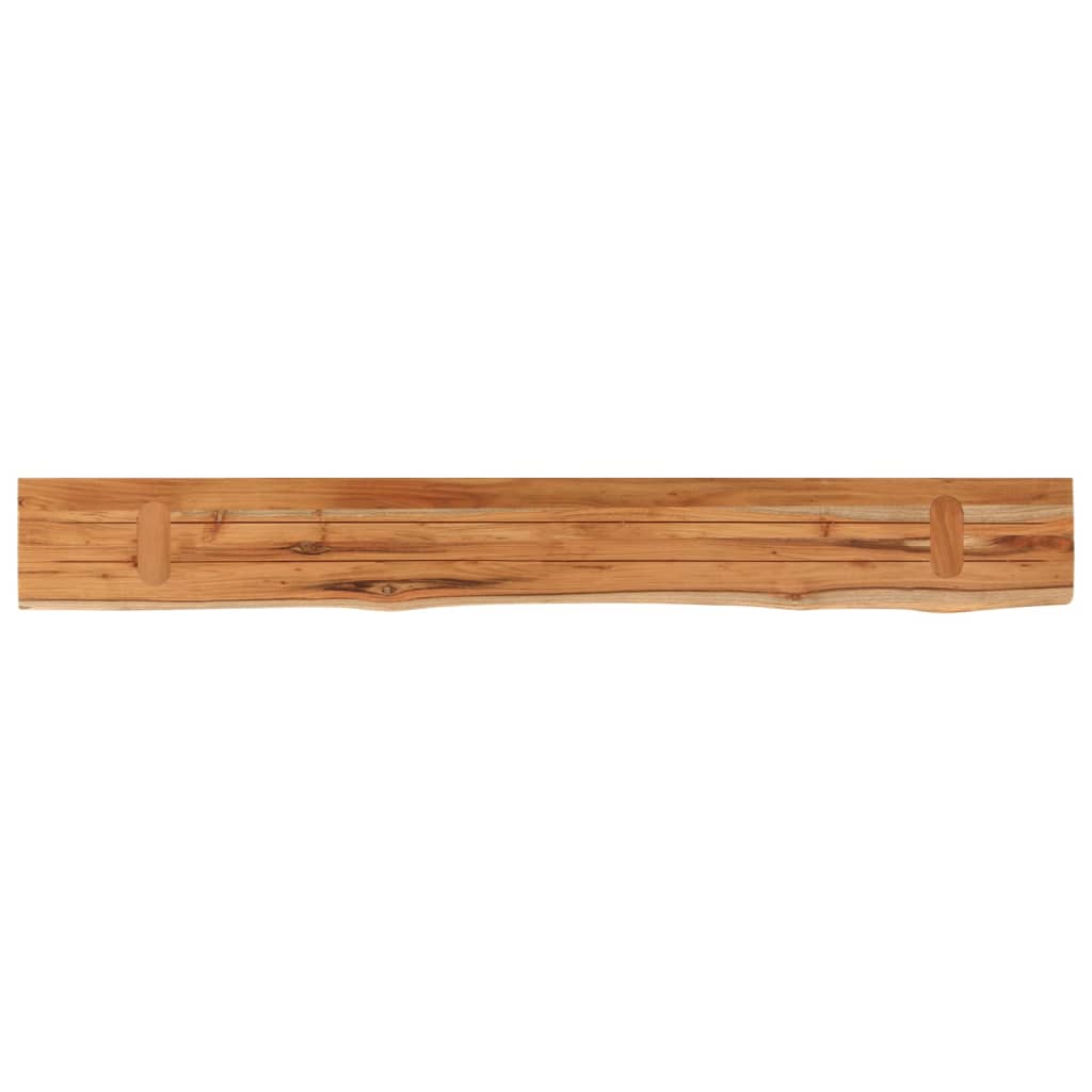 Mensola Muro 160x20x2,5cm Rettangolare Legno Acacia Bordi Vivi