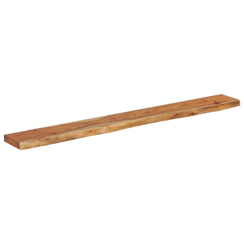 Mensola Muro 180x20x2,5cm Rettangolare Legno Acacia Bordi Vivi