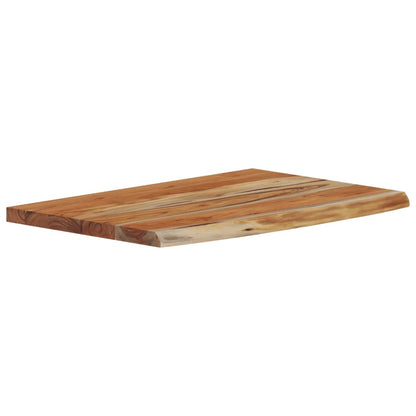 Mensola a Muro 50x30x2,5cm Rettangolare Legno Acacia Bordi Vivi