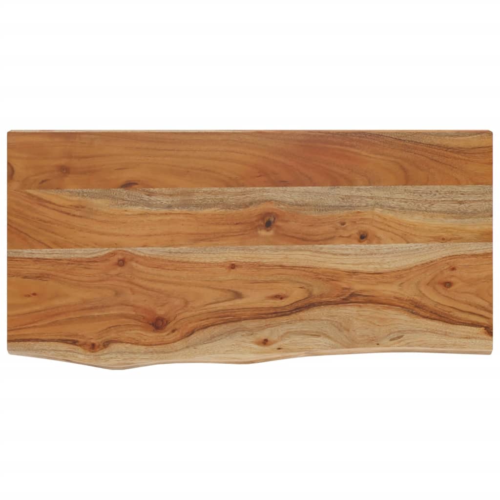 Mensola a Muro 60x30x2,5cm Rettangolare Legno Acacia Bordi Vivi