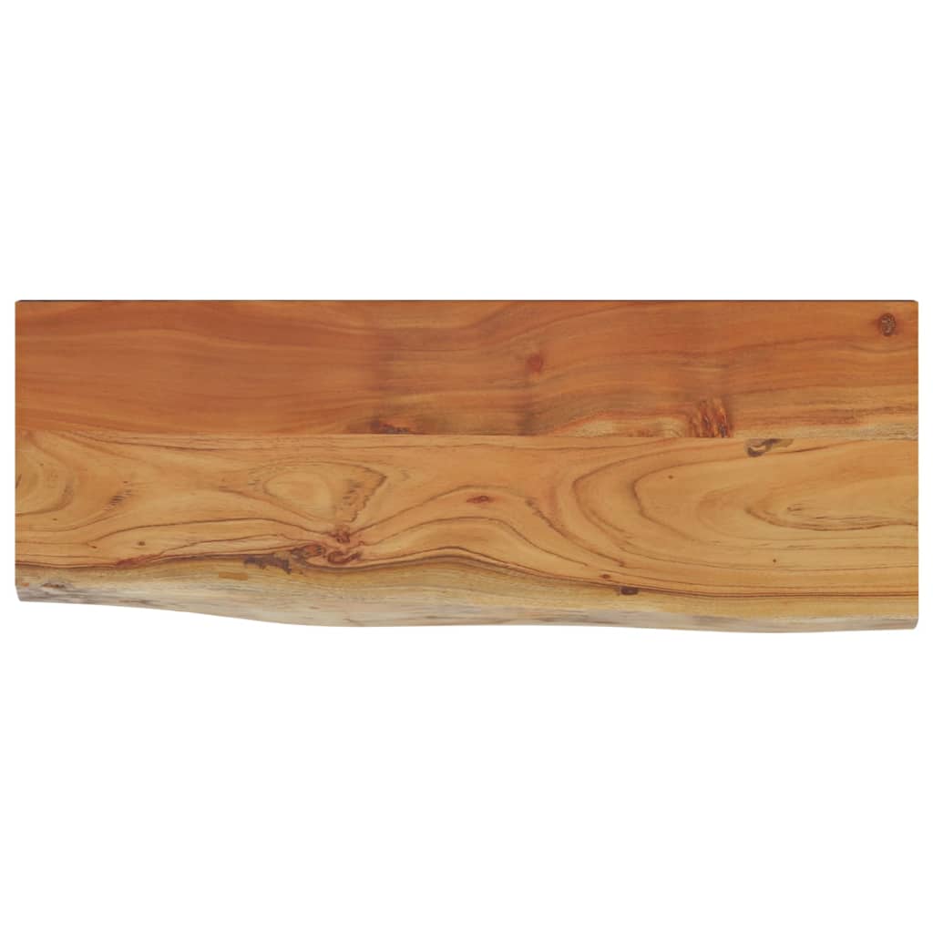 Mensola a Muro 80x30x2,5cm Rettangolare Legno Acacia Bordi Vivi