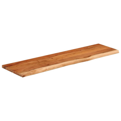 Mensola Muro 110x30x2,5cm Rettangolare Legno Acacia Bordi Vivi