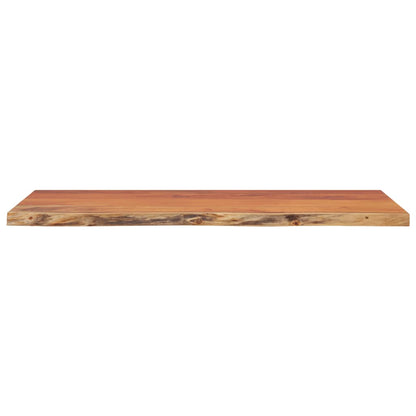 Piano Tavolo 80x40x2,5 cm Rettangolare Legno Acacia Bordi Vivi