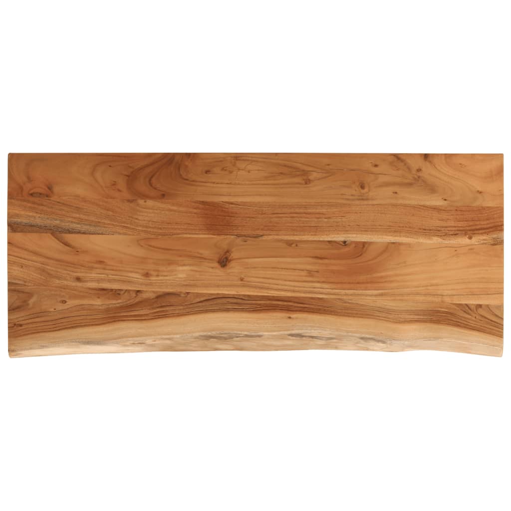 Piano Tavolo 110x40x2,5 cm Rettangolare Legno Acacia Bordi Vivi