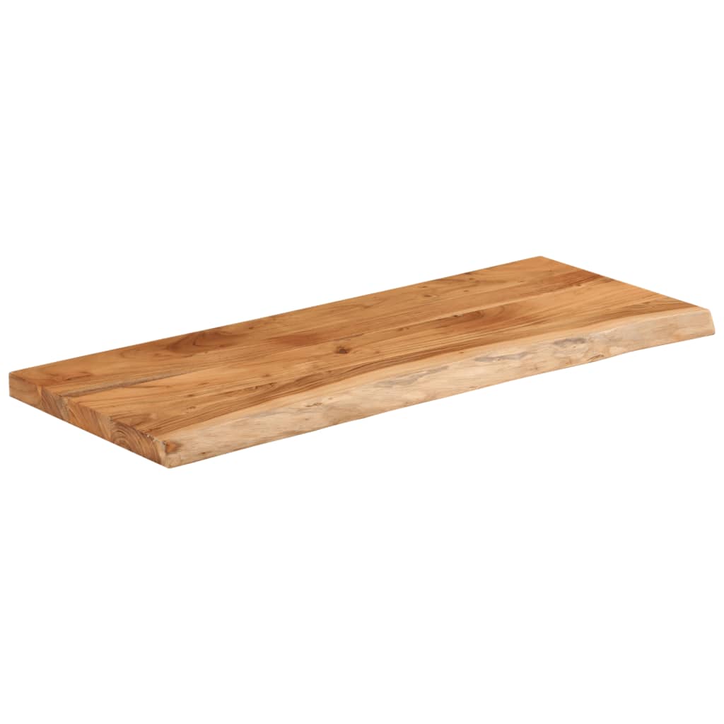 Piano Tavolo 110x40x2,5 cm Rettangolare Legno Acacia Bordi Vivi
