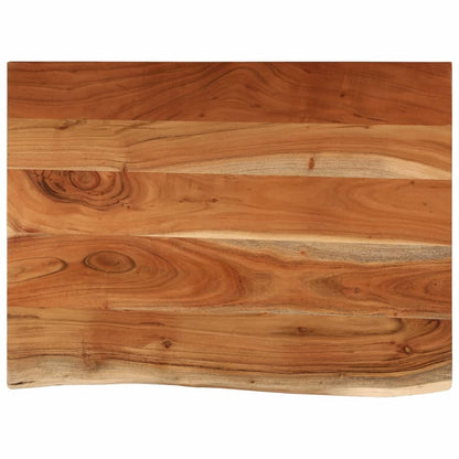 Piano Bagno 80x60x2,5 cm Rettangolare Legno Massello di Acacia