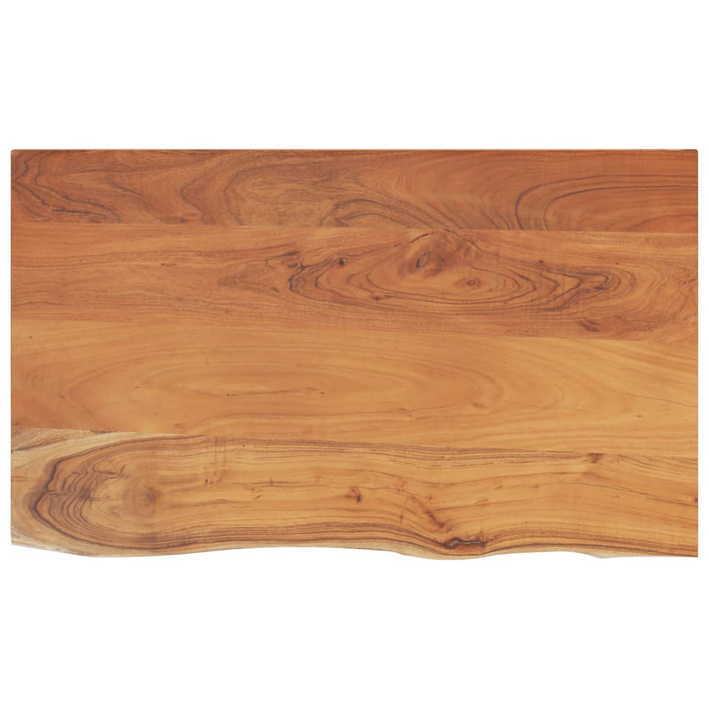 Piano Bagno 100x60x2,5 cm Rettangolare Legno Massello di Acacia