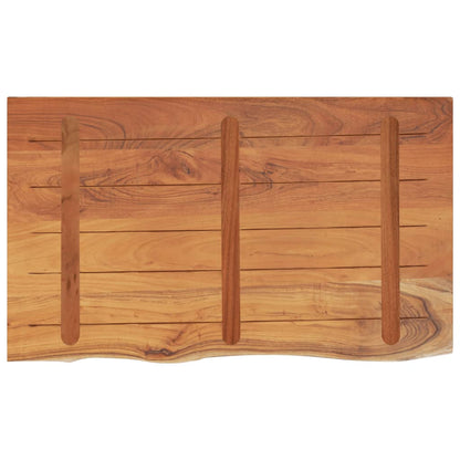 Piano Bagno 110x60x2,5 cm Rettangolare Legno Massello di Acacia