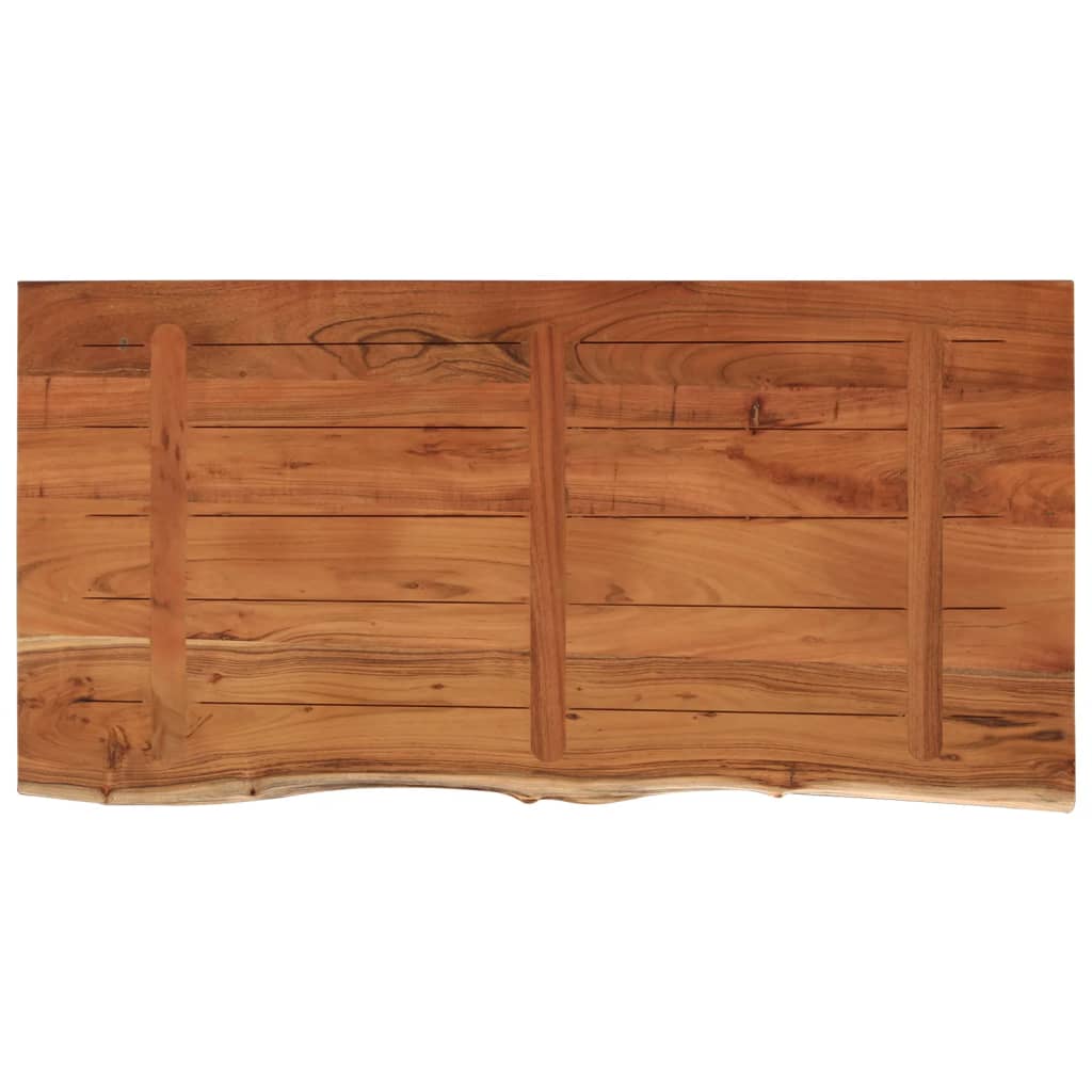 Piano Bagno 120x60x2,5 cm Rettangolare Legno Massello di Acacia