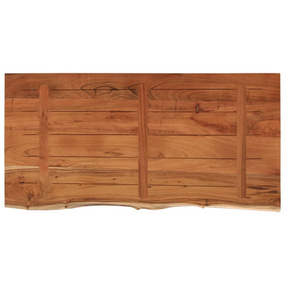 Piano Bagno 120x60x2,5 cm Rettangolare Legno Massello di Acacia