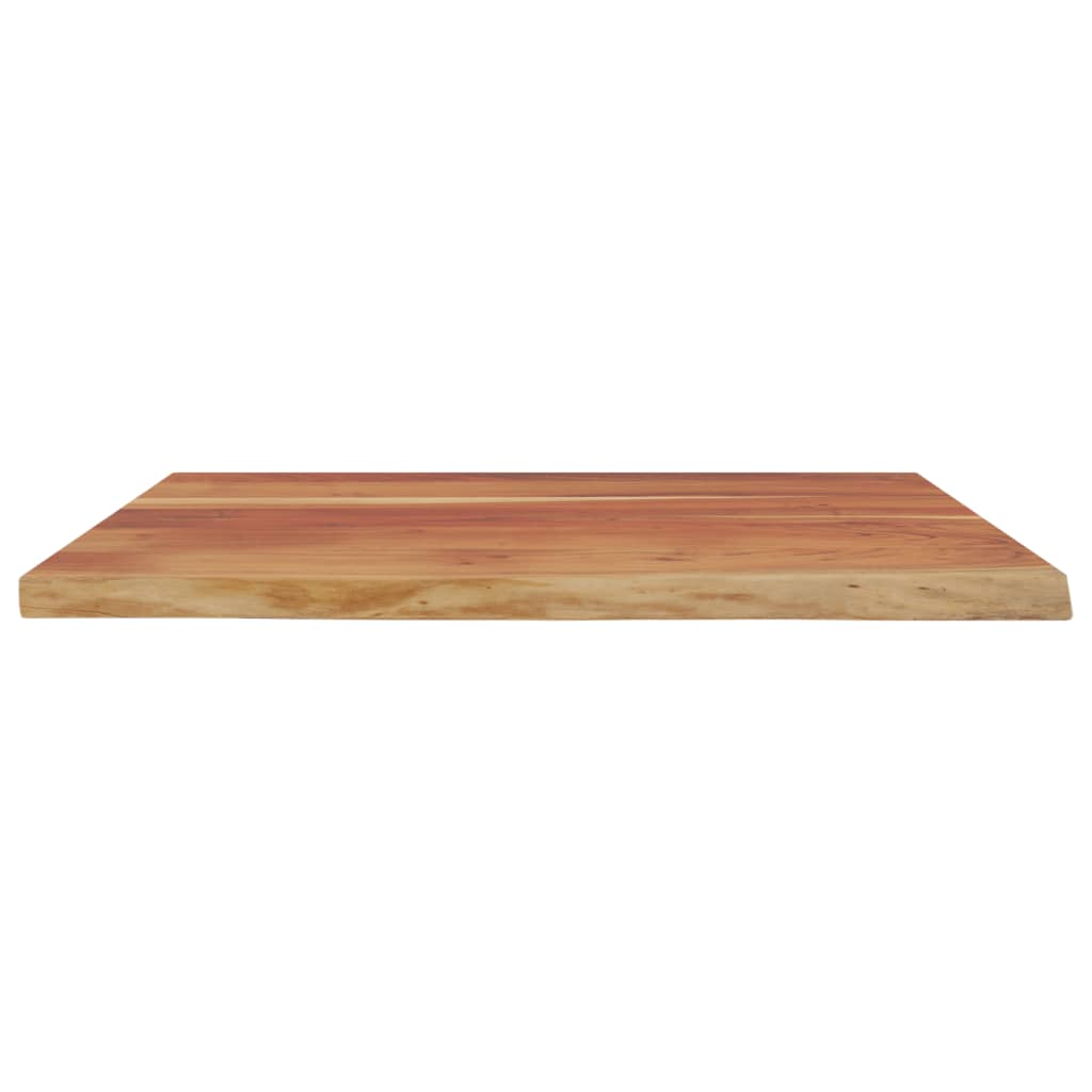 Piano Scrivania 100x80x2,5 Rettangolare Legno Acacia Bordi Vivi