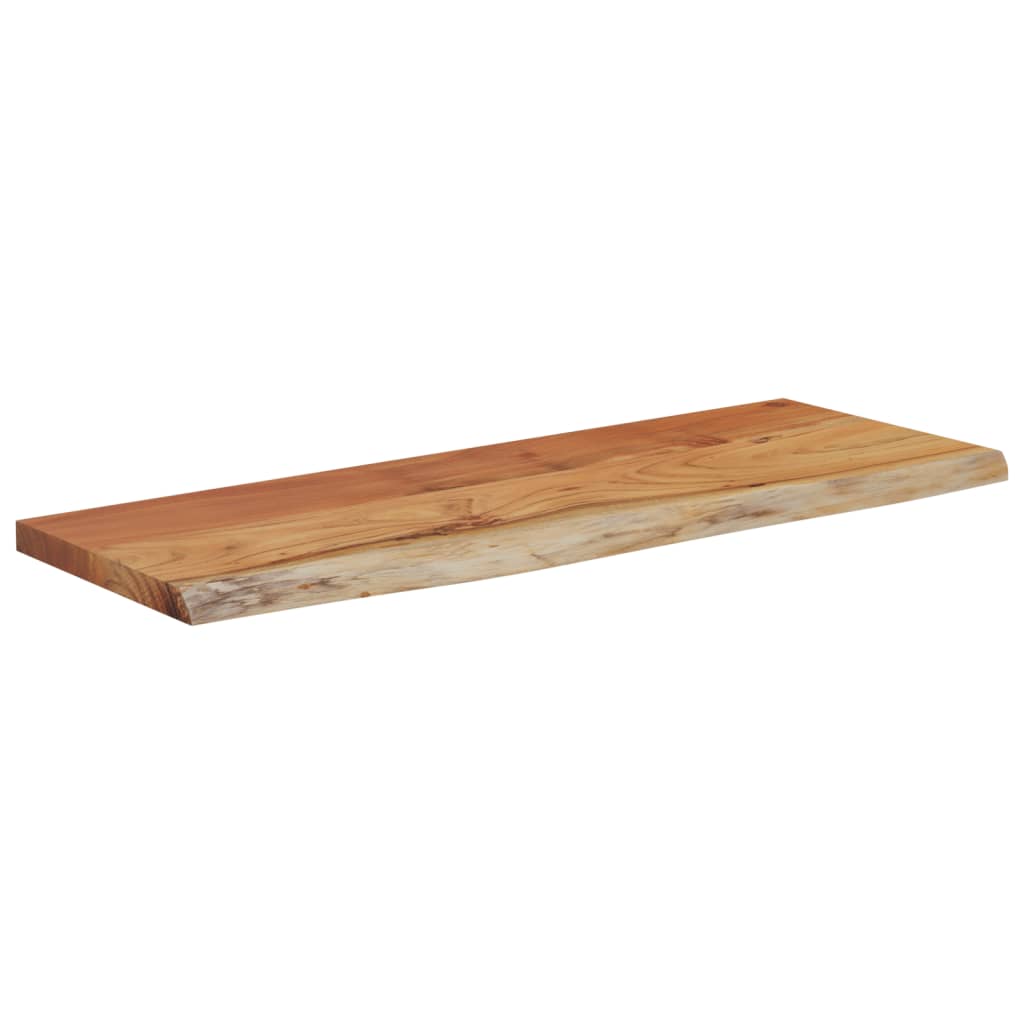 Mensola a Muro 50x20x3,8cm Rettangolare Legno Acacia Bordi Vivi