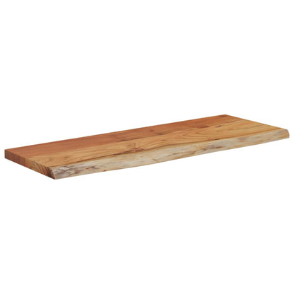 Mensola a Muro 50x20x3,8cm Rettangolare Legno Acacia Bordi Vivi
