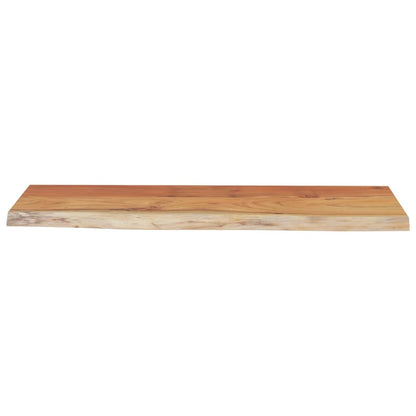 Mensola a Muro 50x20x3,8cm Rettangolare Legno Acacia Bordi Vivi