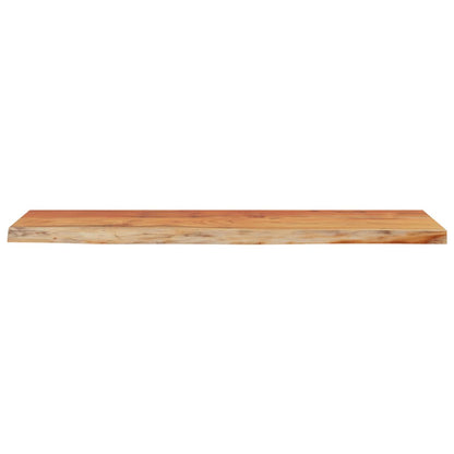 Mensola a Muro 80x20x3,8cm Rettangolare Legno Acacia Bordi Vivi