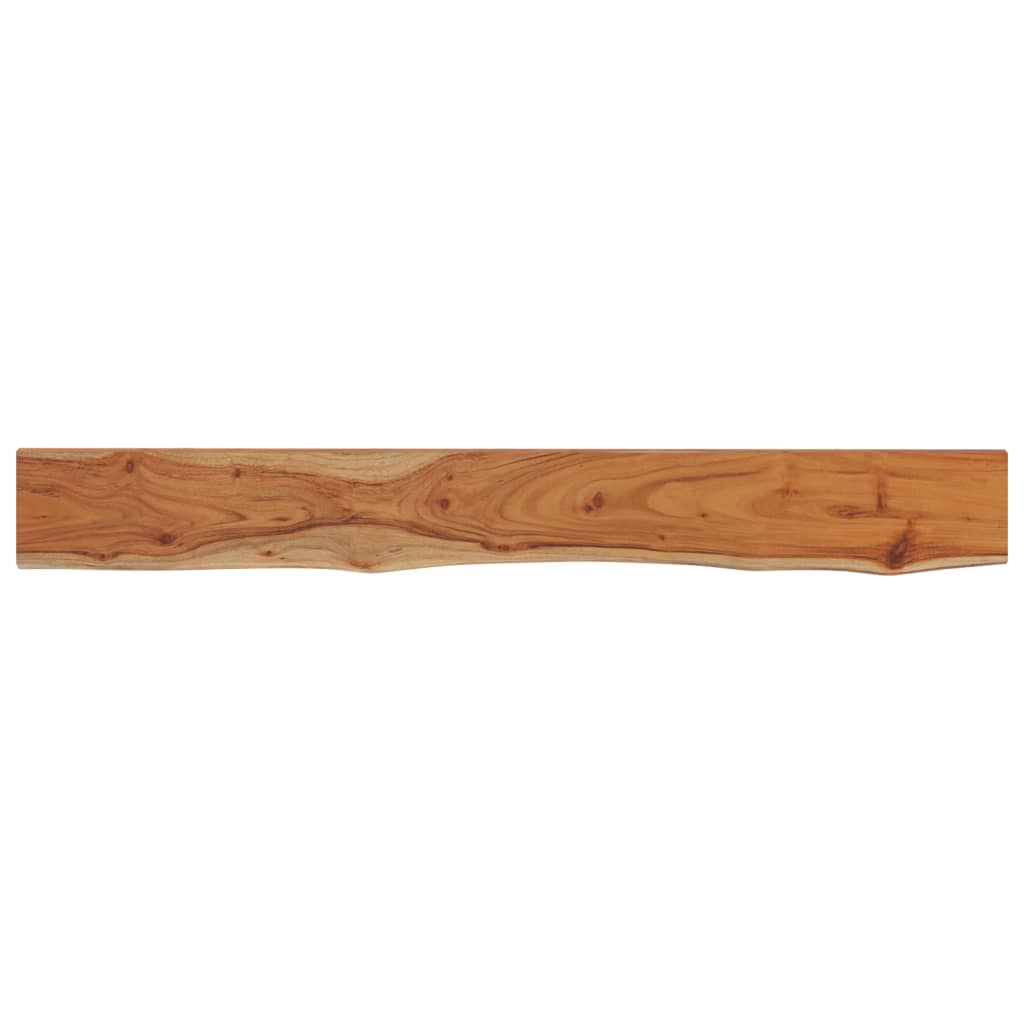 Mensola Muro 140x20x3,8cm Rettangolare Legno Acacia Bordi Vivi