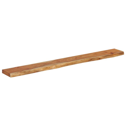 Mensola Muro 140x20x3,8cm Rettangolare Legno Acacia Bordi Vivi