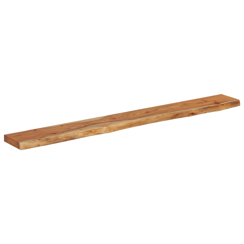 Mensola Muro 180x20x3,8cm Rettangolare Legno Acacia Bordi Vivi