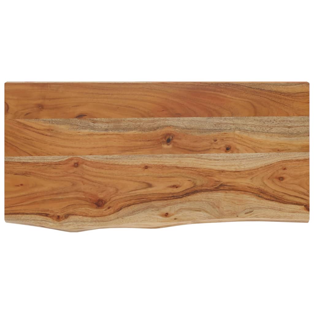 Mensola a Muro 60x30x3,8cm Rettangolare Legno Acacia Bordi Vivi