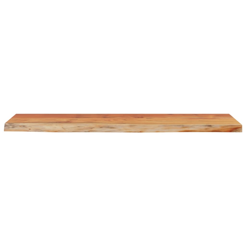 Mensola Muro 120x30x3,8cm Rettangolare Legno Acacia Bordi Vivi