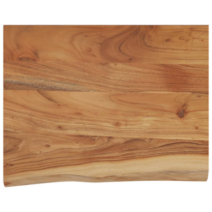 Mensola a Muro 50x40x3,8cm Rettangolare Legno Acacia Bordi Vivi