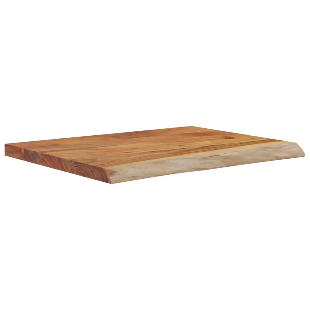 Mensola a Muro 50x40x3,8cm Rettangolare Legno Acacia Bordi Vivi