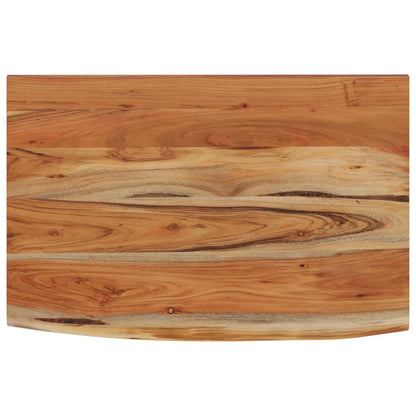 Mensola a Muro 60x40x3,8cm Rettangolare Legno Acacia Bordi Vivi