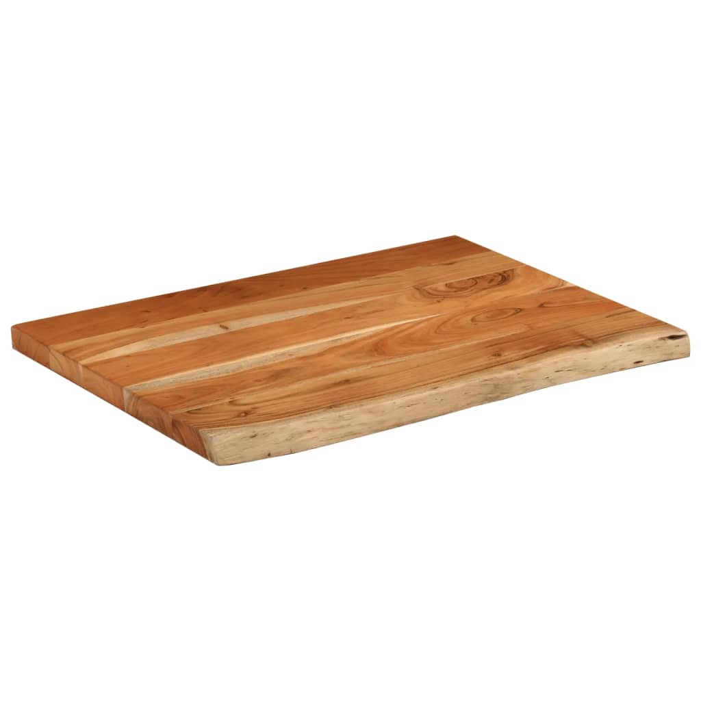 Piano Bagno 80x60x3,8 cm Rettangolare Legno Massello di Acacia