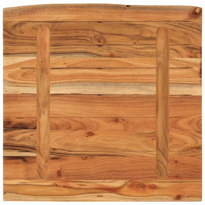 Piano Scrivania 80x80x3,8cm Quadrato Massello Acacia Bordi Vivi