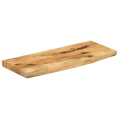 Piano Tavolo 80x30x2,5 cm Bordi Vivi Legno di Mango Grezzo