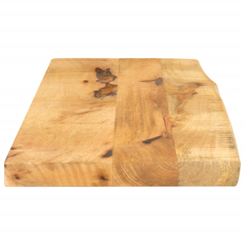 Piano Tavolo 80x30x2,5 cm Bordi Vivi Legno di Mango Grezzo